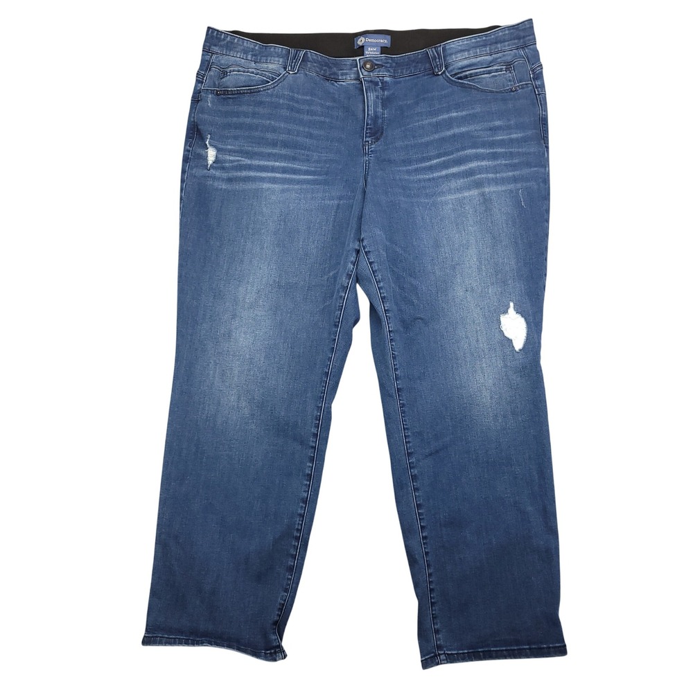 Democracy Jeans Women's 24W "Ab"solution High‎ Rise Straight Leg Comfort Stretch